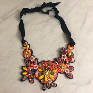 J. Crew Statement Coral Bib Necklace